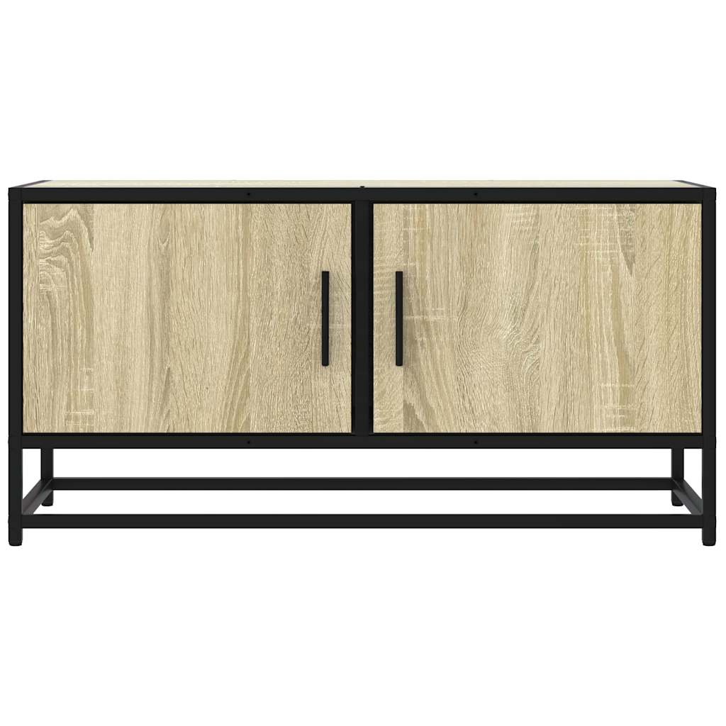 vidaXL Mueble TV metal y madera ingeniería roble Sonoma 80x34,5x40 cm