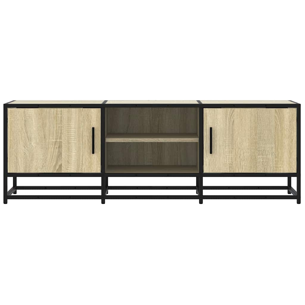 vidaXL Mueble TV metal y madera ingeniería roble Sonoma 120x35x41 cm