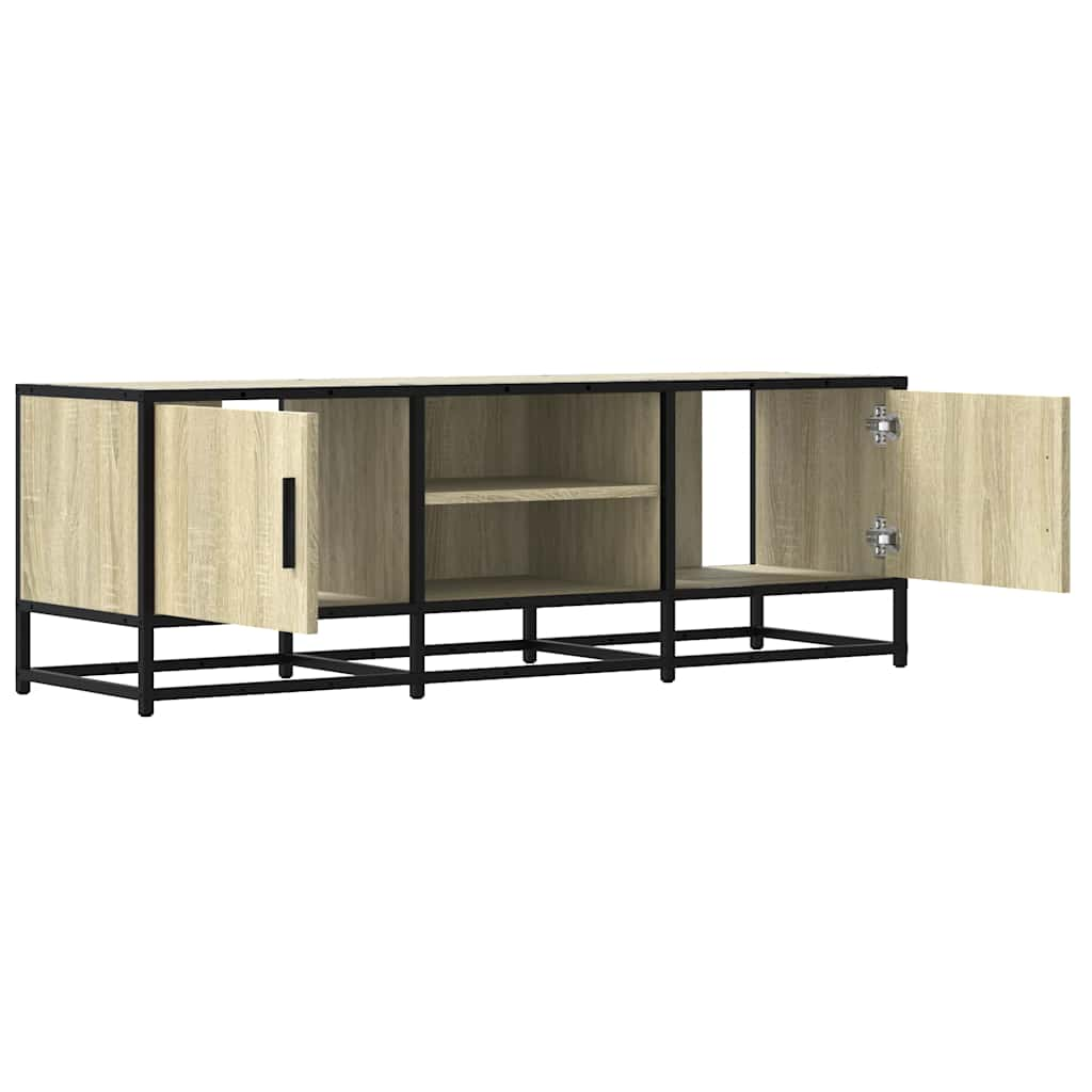 vidaXL Mueble TV metal y madera ingeniería roble Sonoma 120x35x41 cm