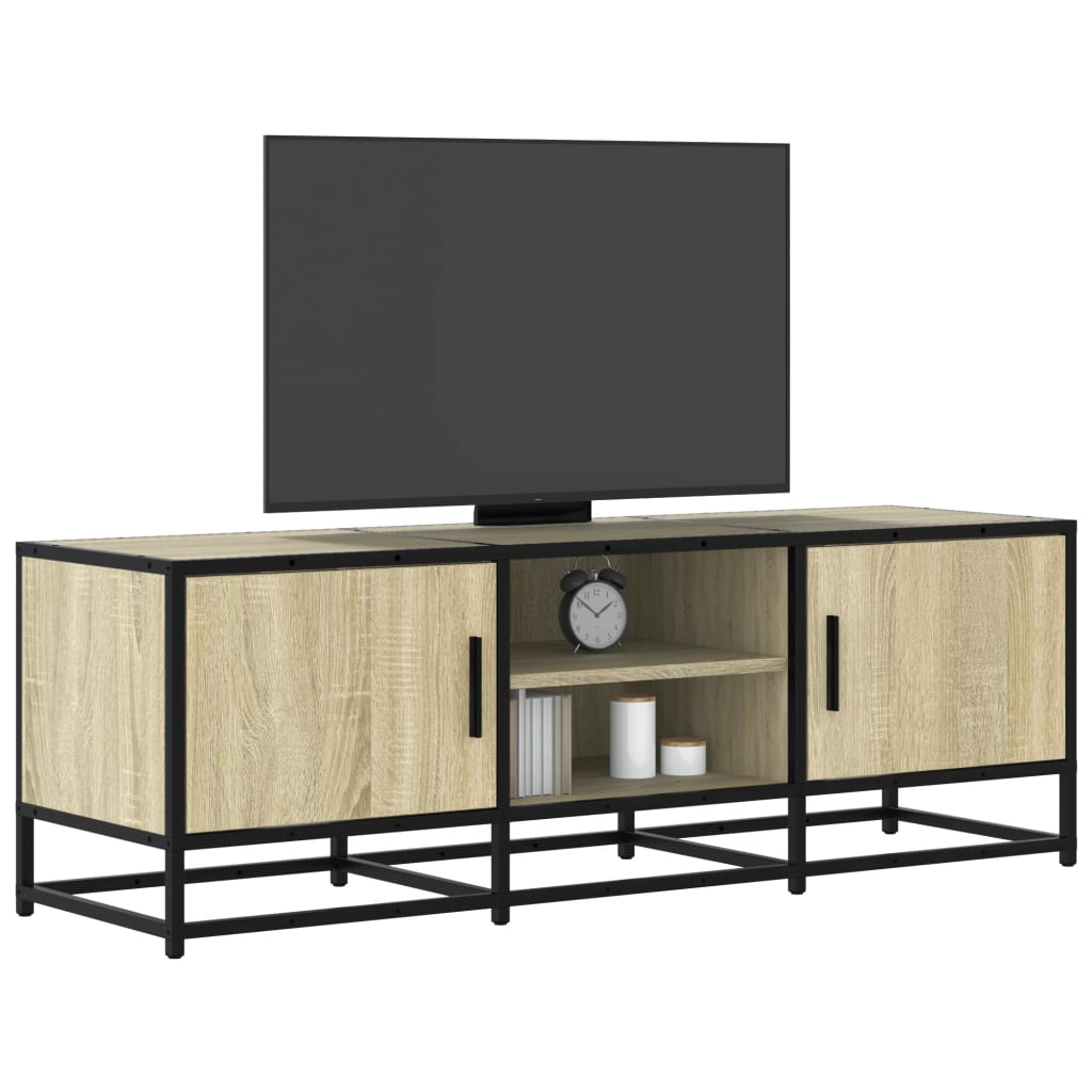 vidaXL Mueble TV metal y madera ingeniería roble Sonoma 120x35x41 cm