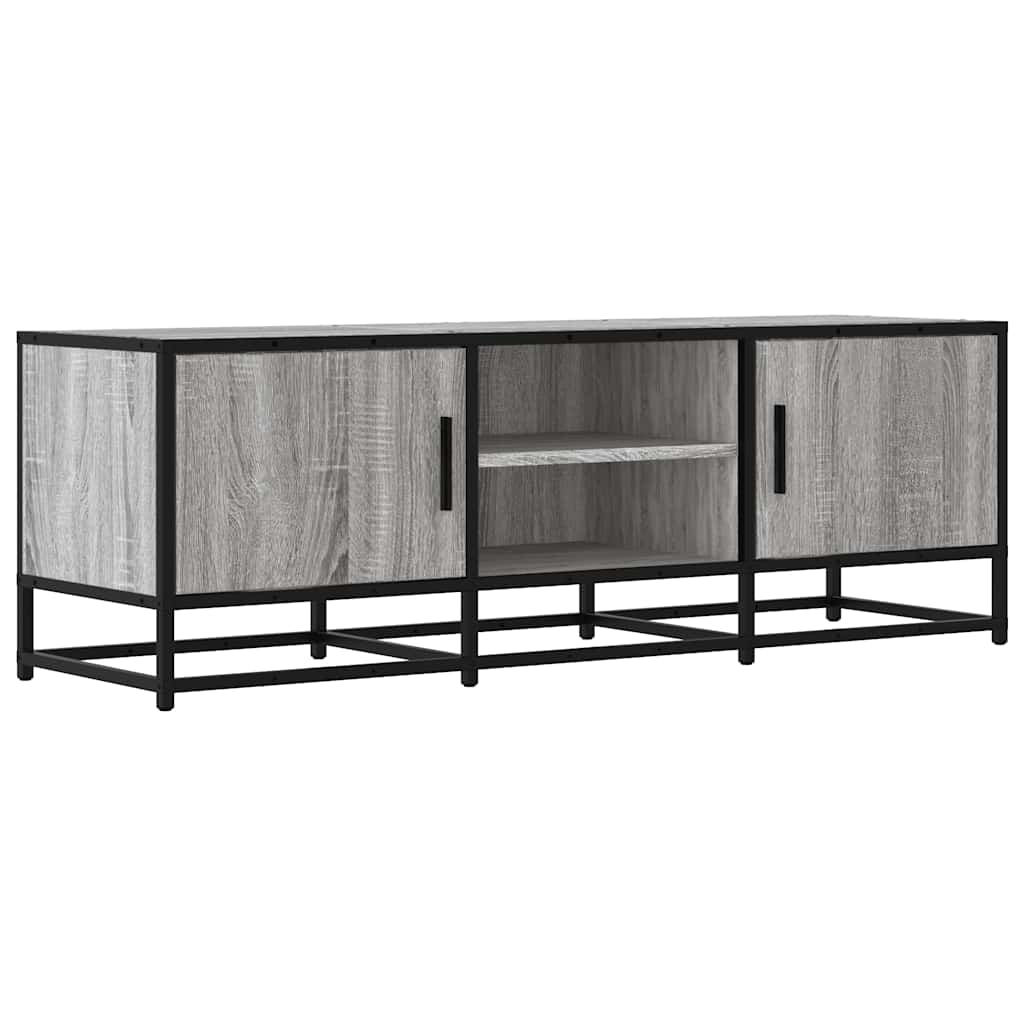 vidaXL Mueble TV madera ingeniería y metal gris Sonoma 120x35x41 cm