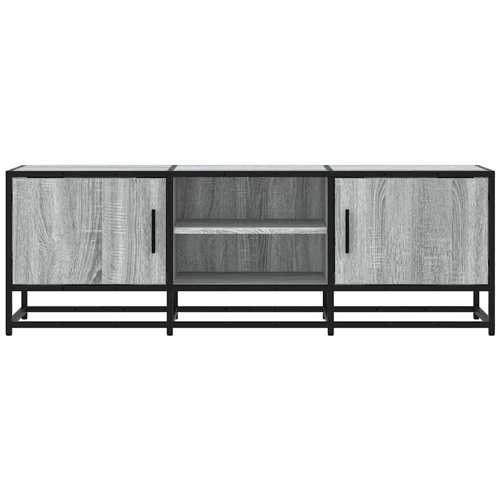 vidaXL Mueble TV madera ingeniería y metal gris Sonoma 120x35x41 cm