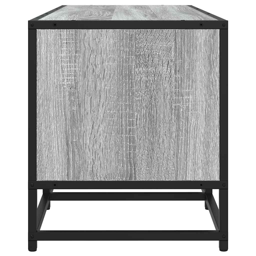 vidaXL Mueble TV madera ingeniería y metal gris Sonoma 120x35x41 cm