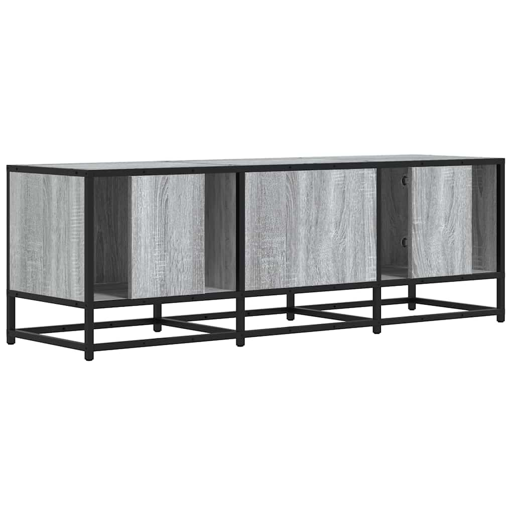 vidaXL Mueble TV madera ingeniería y metal gris Sonoma 120x35x41 cm