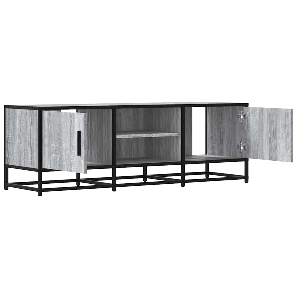 vidaXL Mueble TV madera ingeniería y metal gris Sonoma 120x35x41 cm