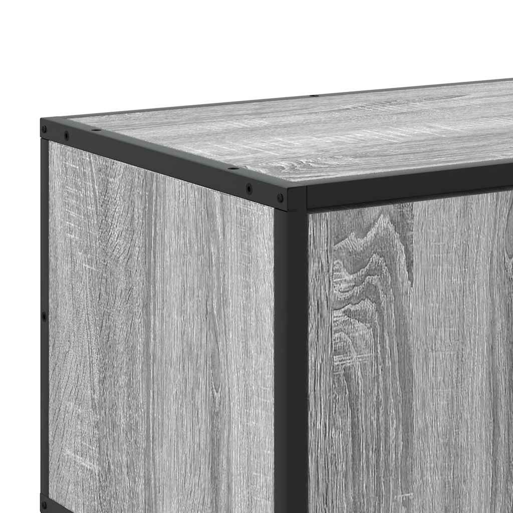 vidaXL Mueble TV madera ingeniería y metal gris Sonoma 120x35x41 cm