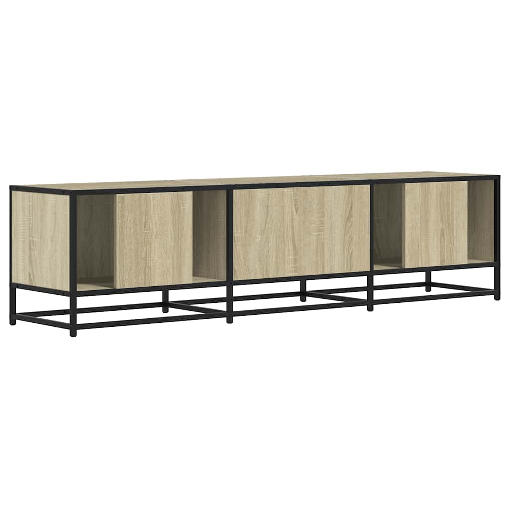 vidaXL Mueble TV metal y madera ingeniería roble Sonoma 160x35x41 cm