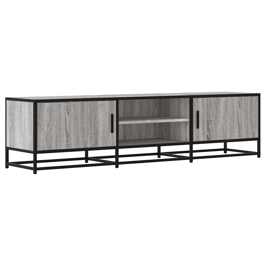 vidaXL Mueble TV metal y madera ingeniería gris Sonoma 160x35x41 cm