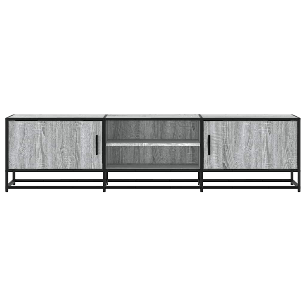 vidaXL Mueble TV metal y madera ingeniería gris Sonoma 160x35x41 cm