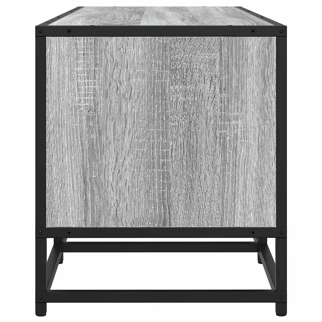 vidaXL Mueble TV metal y madera ingeniería gris Sonoma 160x35x41 cm