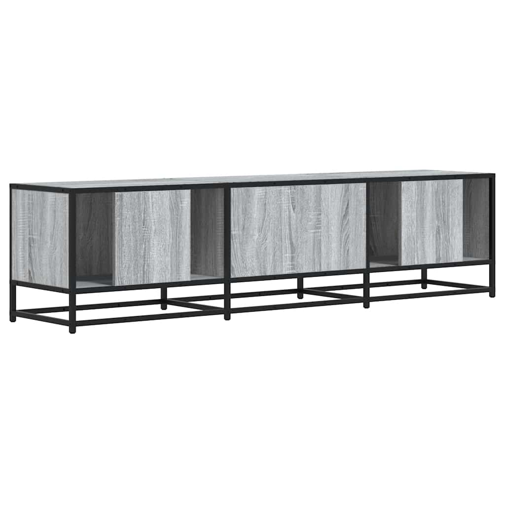 vidaXL Mueble TV metal y madera ingeniería gris Sonoma 160x35x41 cm