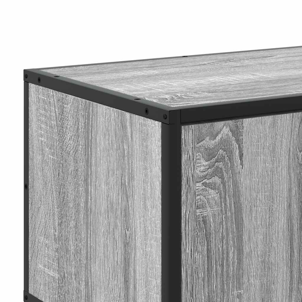 vidaXL Mueble TV metal y madera ingeniería gris Sonoma 160x35x41 cm