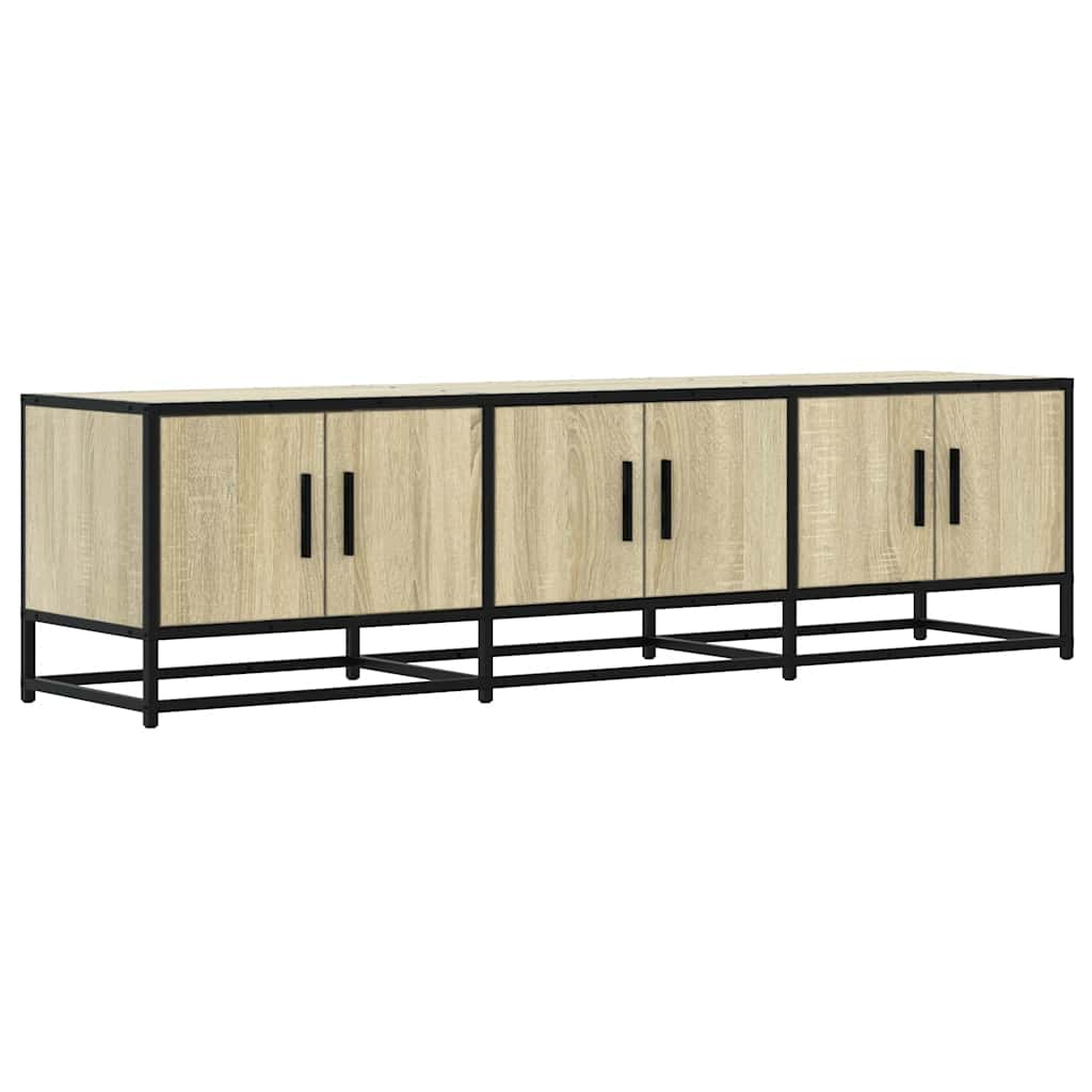 vidaXL Mueble TV metal y madera ingeniería roble Sonoma 150x35x41 cm