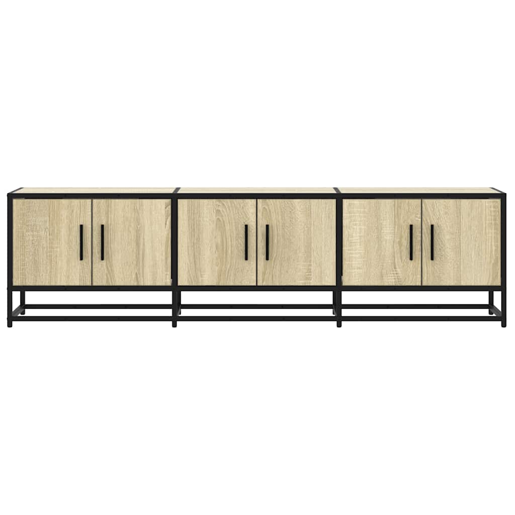 vidaXL Mueble TV metal y madera ingeniería roble Sonoma 150x35x41 cm