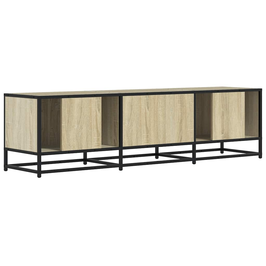 vidaXL Mueble TV metal y madera ingeniería roble Sonoma 150x35x41 cm