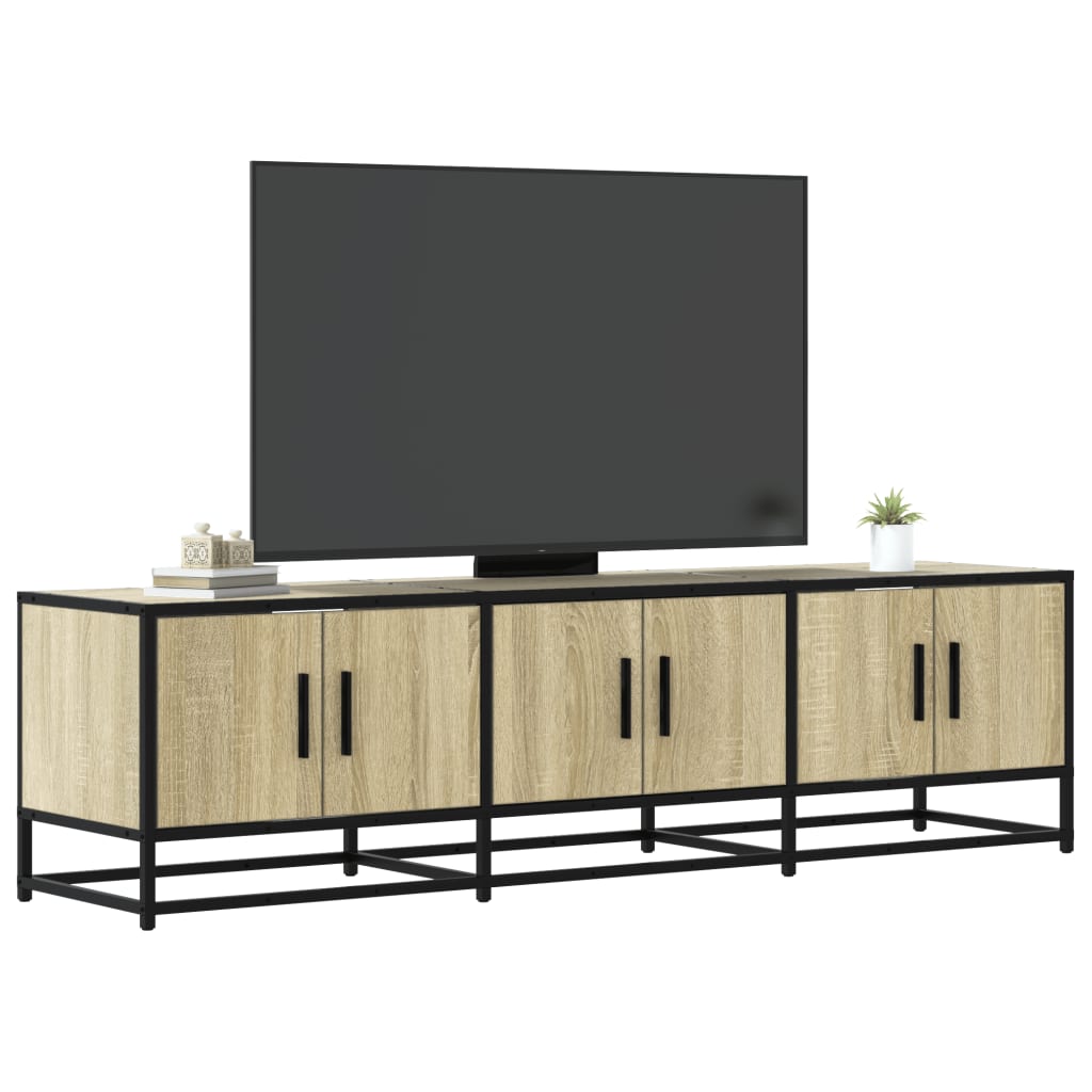 vidaXL Mueble TV metal y madera ingeniería roble Sonoma 150x35x41 cm