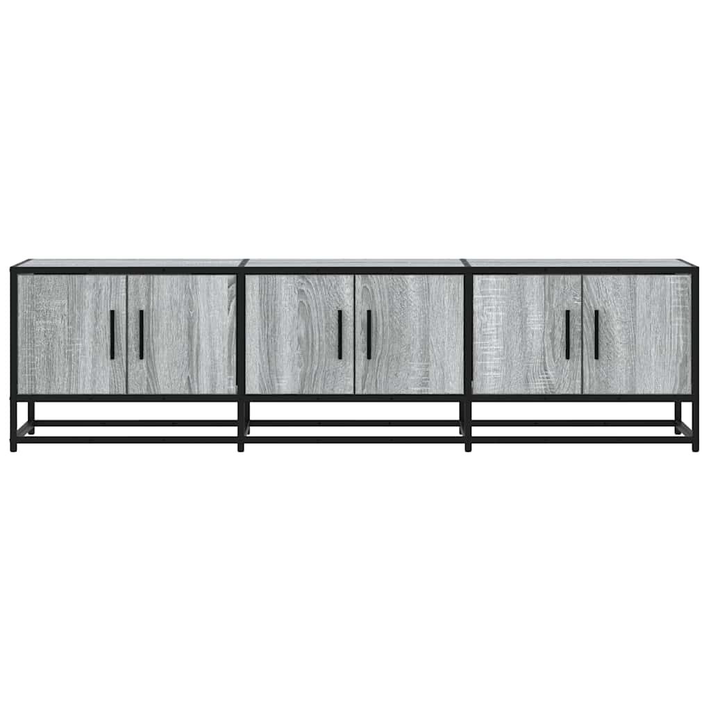 vidaXL Mueble TV madera ingeniería y metal gris Sonoma 150x35x41 cm