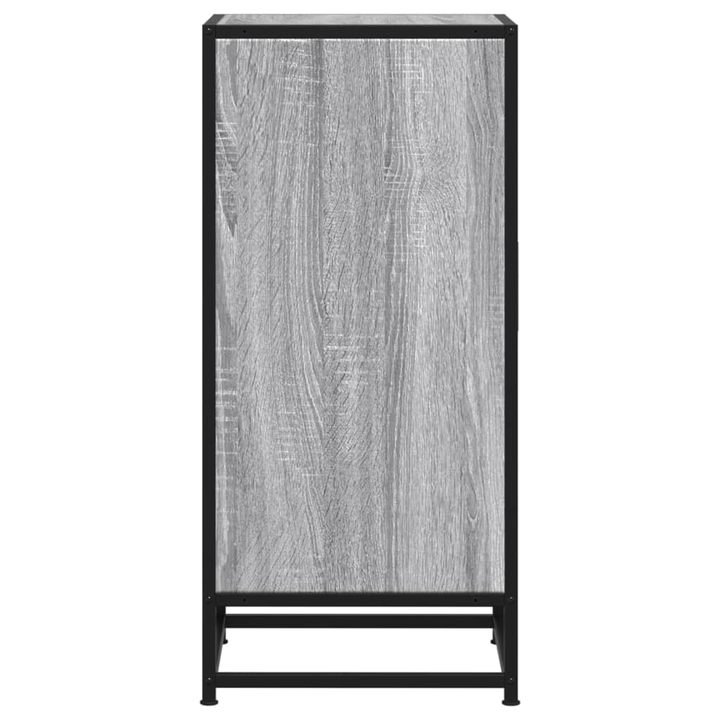 vidaXL Aparador madera ingeniería y metal gris Sonoma 35,5x35x76 cm