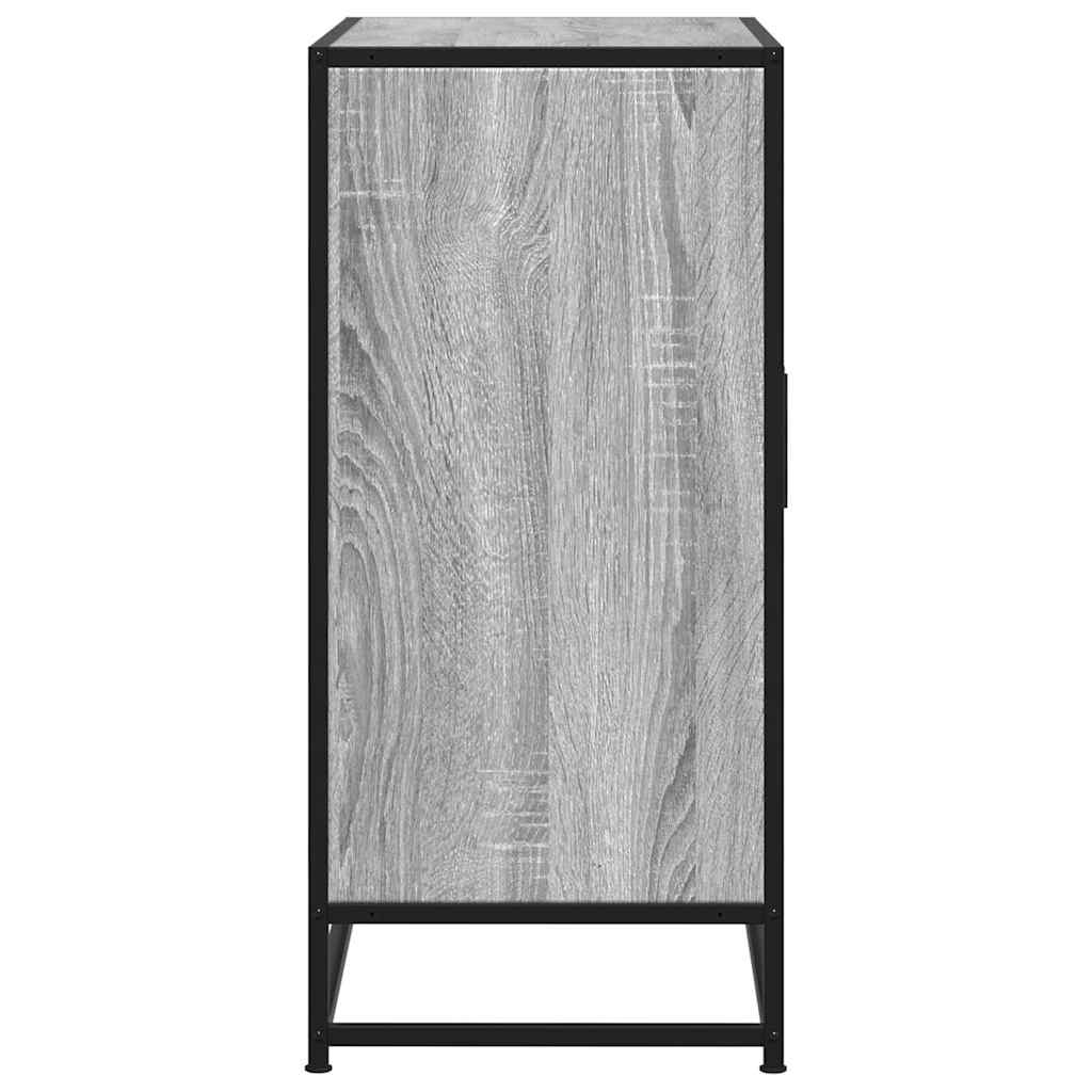 vidaXL Aparador madera ingeniería y metal gris Sonoma 68x35x76 cm