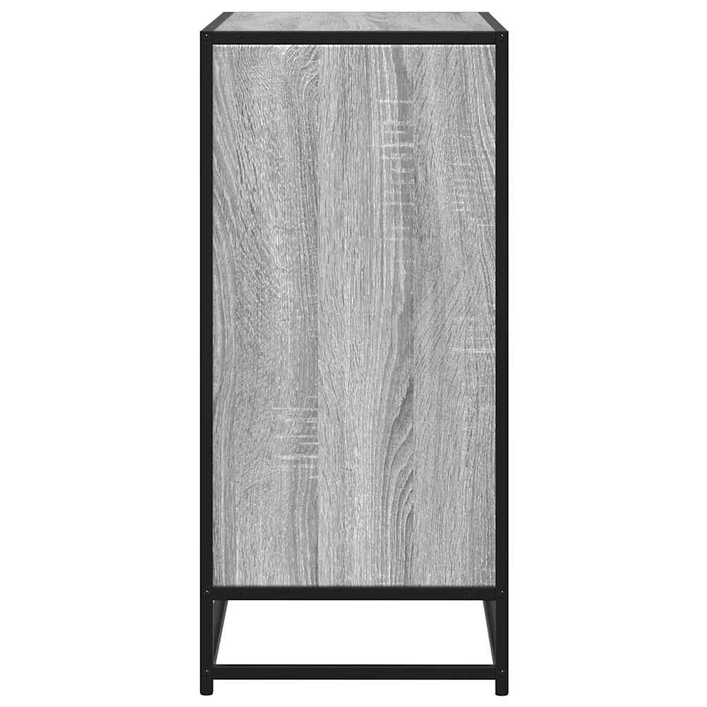 vidaXL Aparador madera ingeniería y metal gris Sonoma 68x35x76 cm