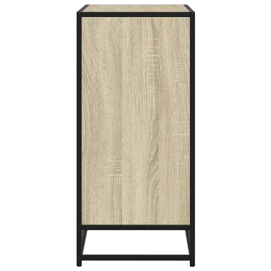 vidaXL Aparador madera ingeniería y metal roble Sonoma 68x35x76 cm