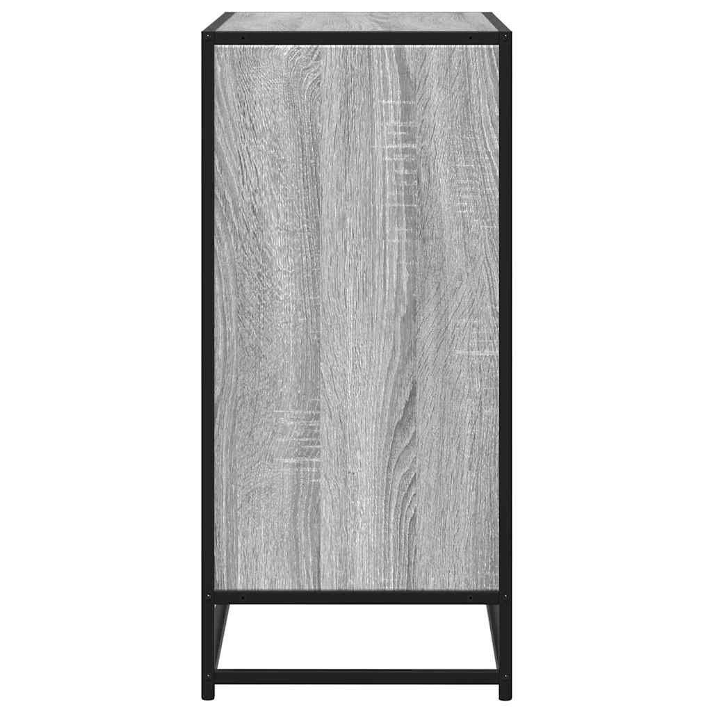 vidaXL Aparador madera ingeniería y metal gris Sonoma 68x35x76 cm