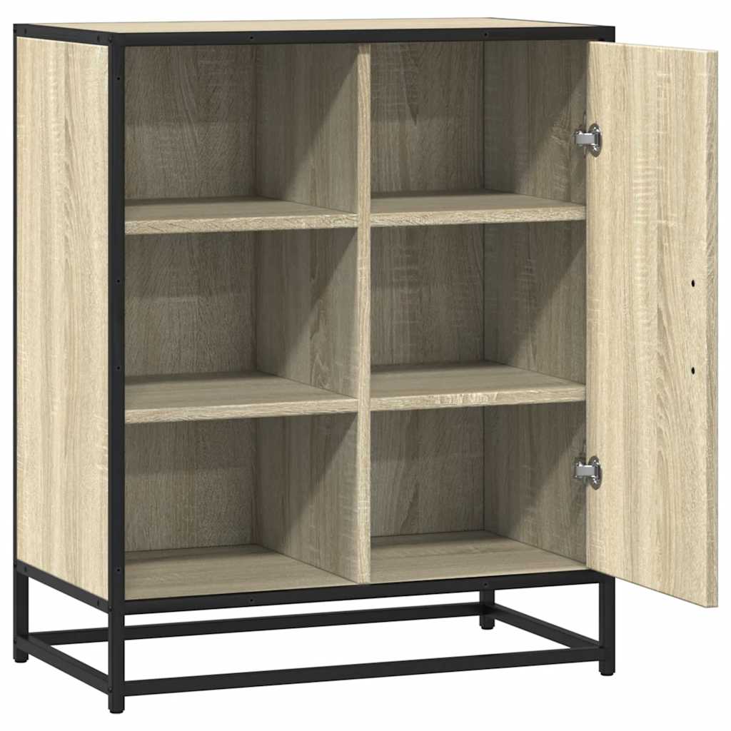 vidaXL Aparador de madera contrachapada roble sonoma 62x35x76 cm