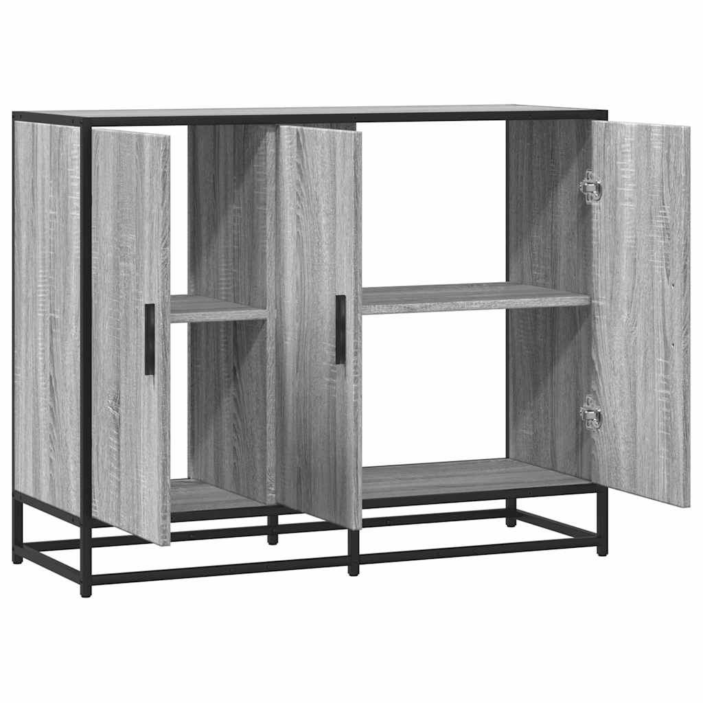 vidaXL Aparador madera de ingeniería gris sonoma 94x35x76 cm