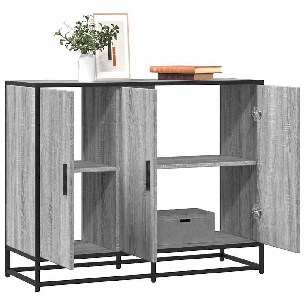 vidaXL Aparador madera de ingeniería gris sonoma 94x35x76 cm