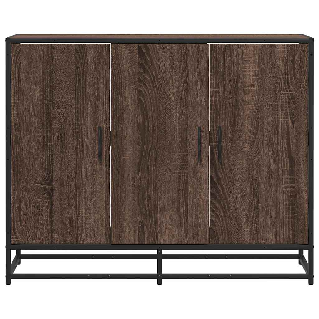 vidaXL Aparador madera contrachapada marrón roble 94x35x76 cm