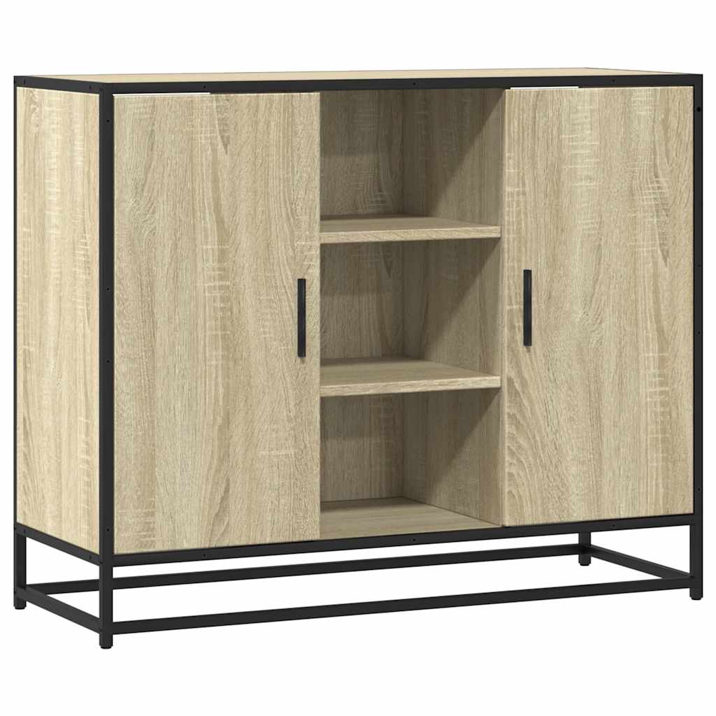 vidaXL Aparador de madera de ingeniería roble Sonoma 92x35x76 cm