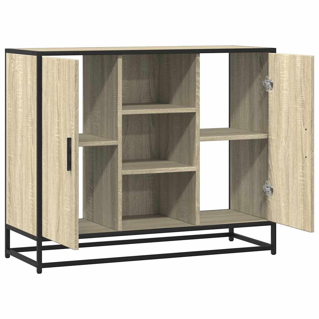 vidaXL Aparador de madera de ingeniería roble Sonoma 92x35x76 cm