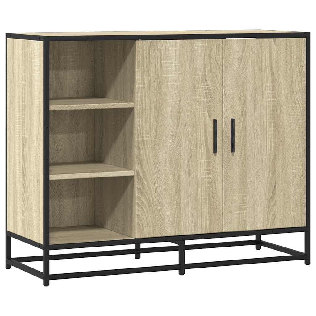 vidaXL Aparador de madera de ingeniería roble Sonoma 92x35x76 cm