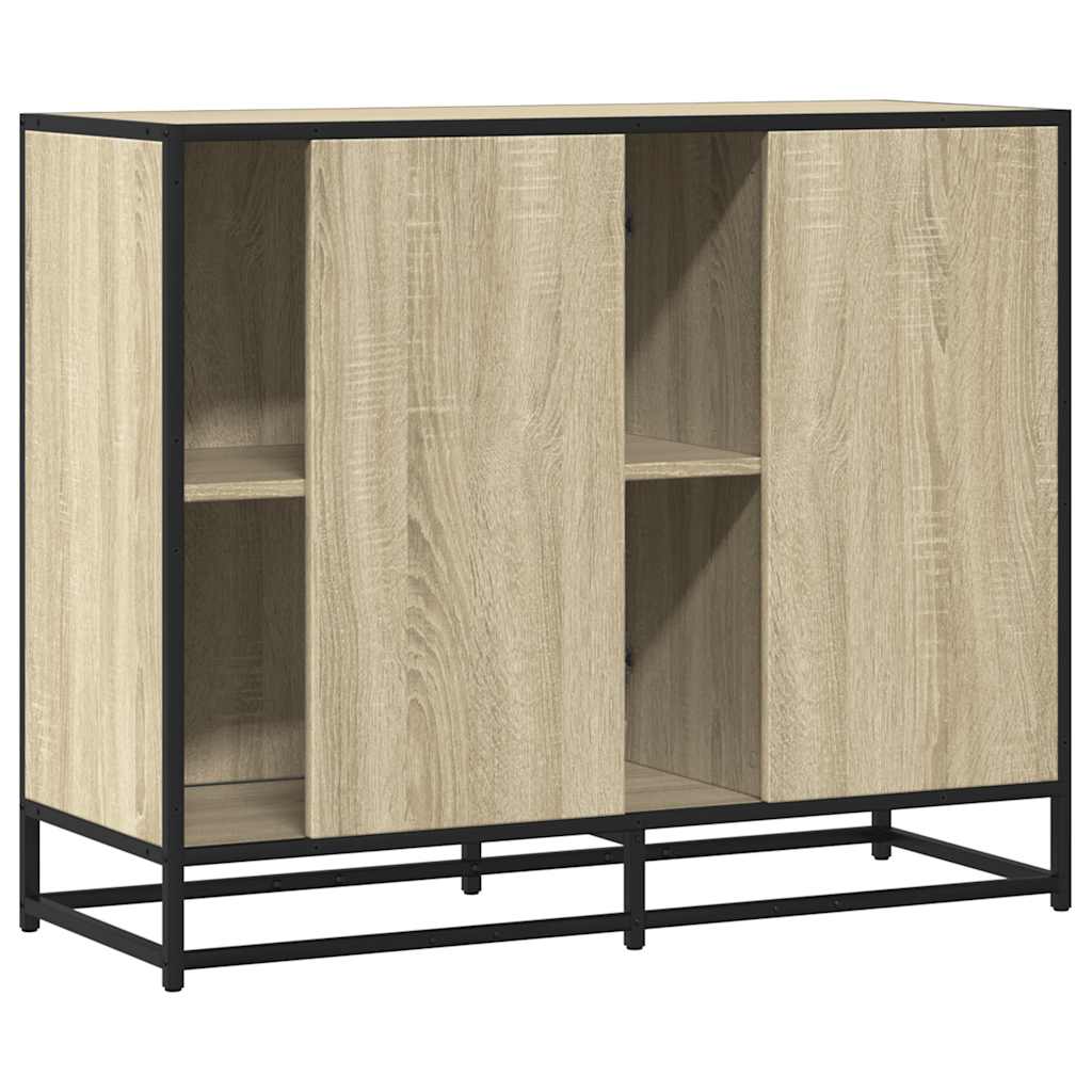 vidaXL Aparador de madera de ingeniería roble Sonoma 92x35x76 cm