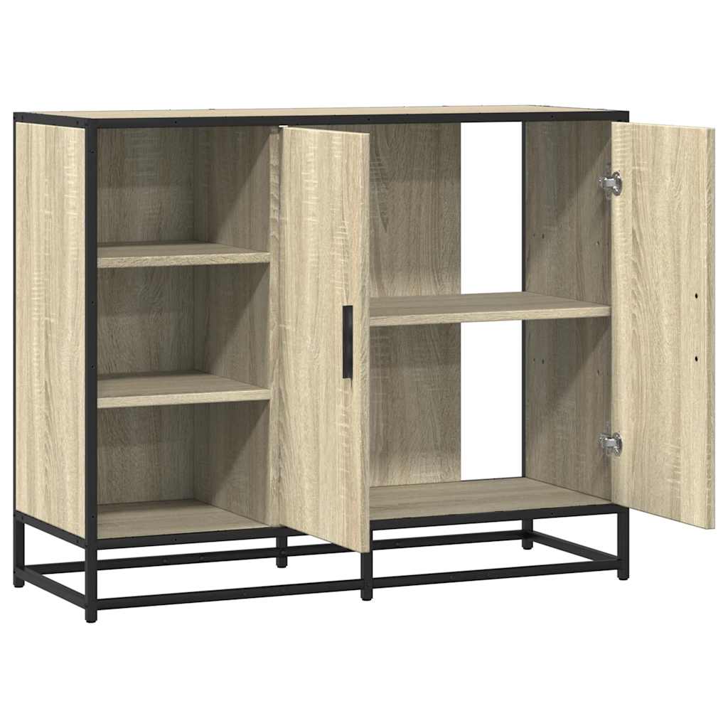 vidaXL Aparador de madera de ingeniería roble Sonoma 92x35x76 cm