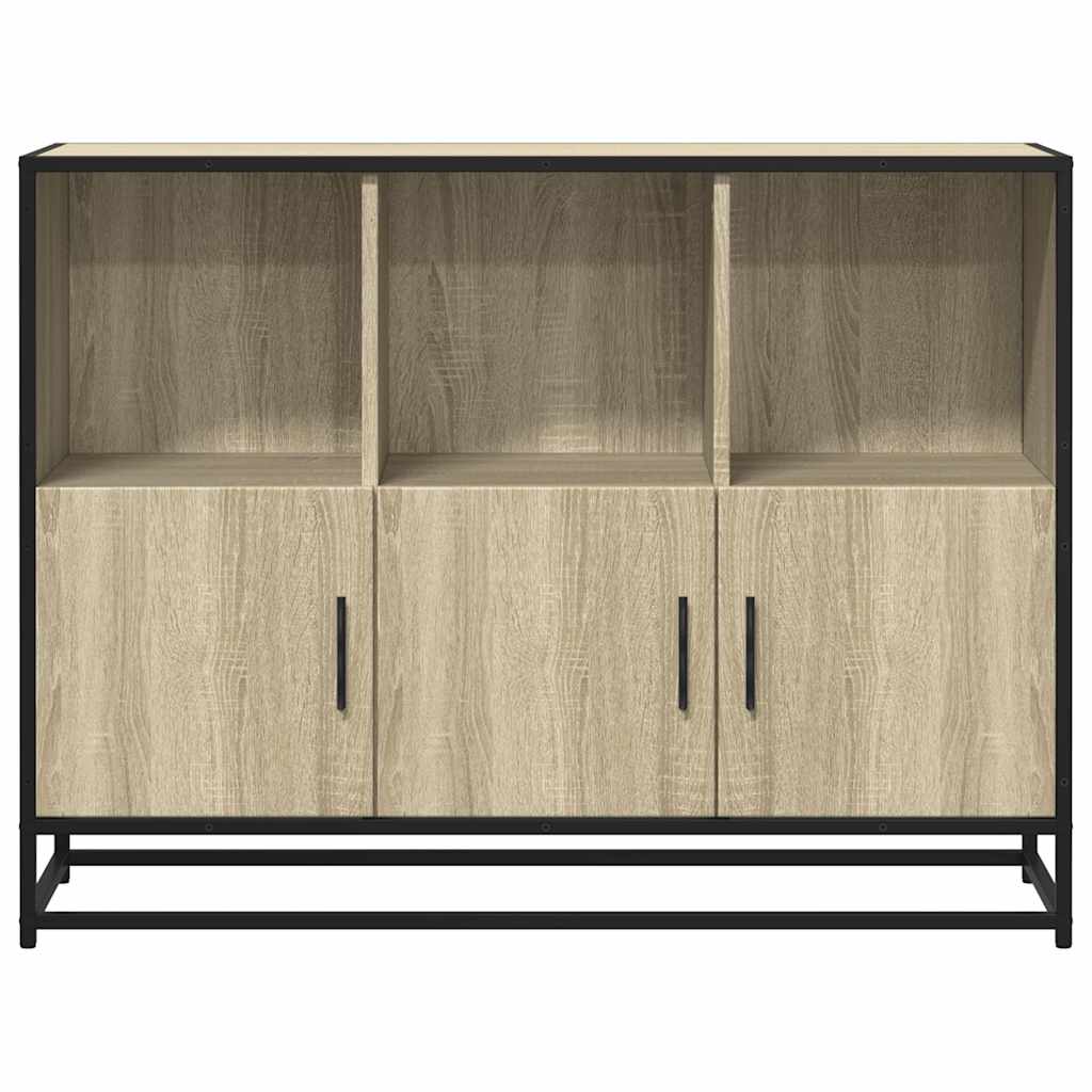 vidaXL Aparador de madera contrachapada roble sonoma 100x35x76 cm