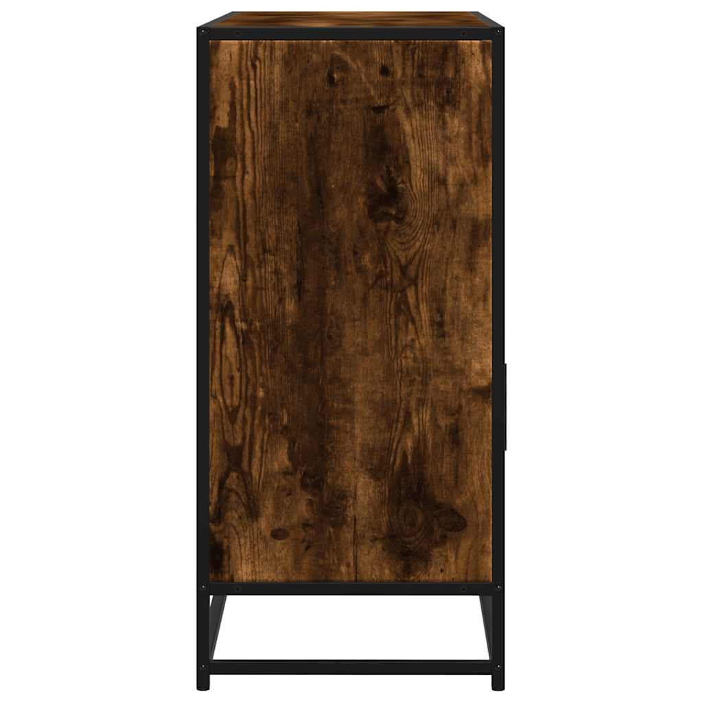 vidaXL Aparador madera contrachapada color roble ahumado 100x35x76 cm