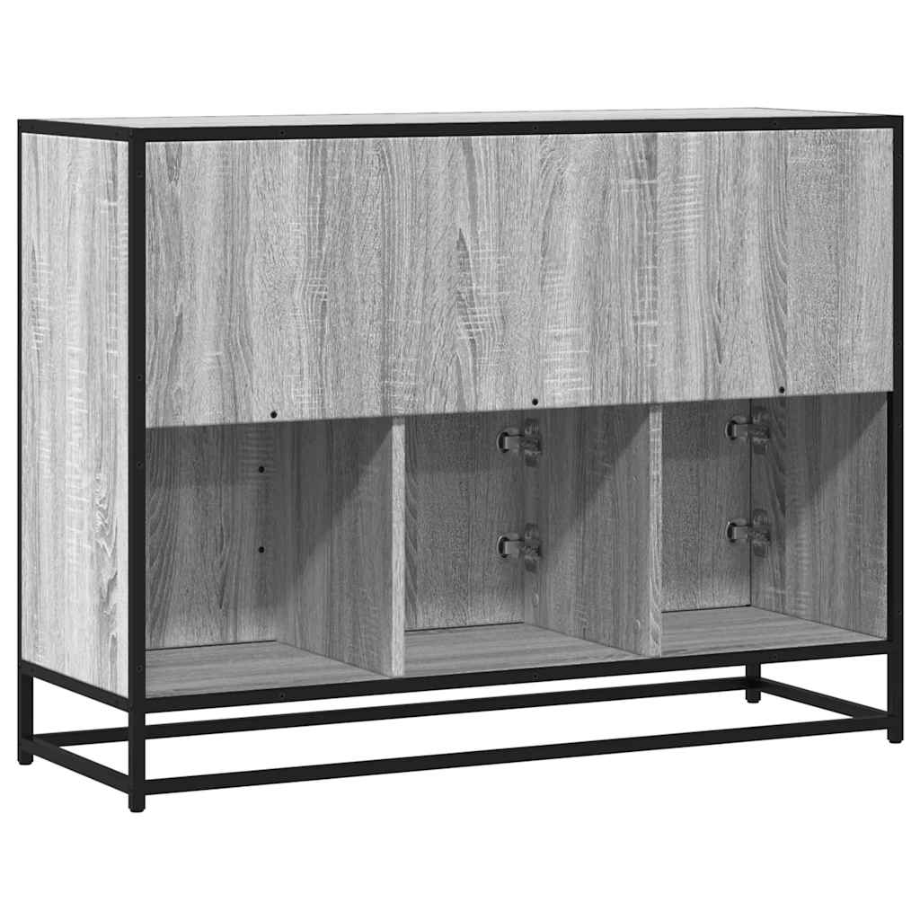 vidaXL Aparador de madera de ingeniería gris sonoma 100x35x76 cm