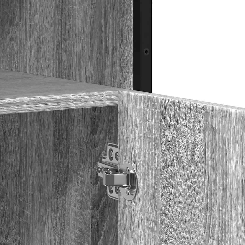 vidaXL Aparador de madera de ingeniería gris sonoma 100x35x76 cm