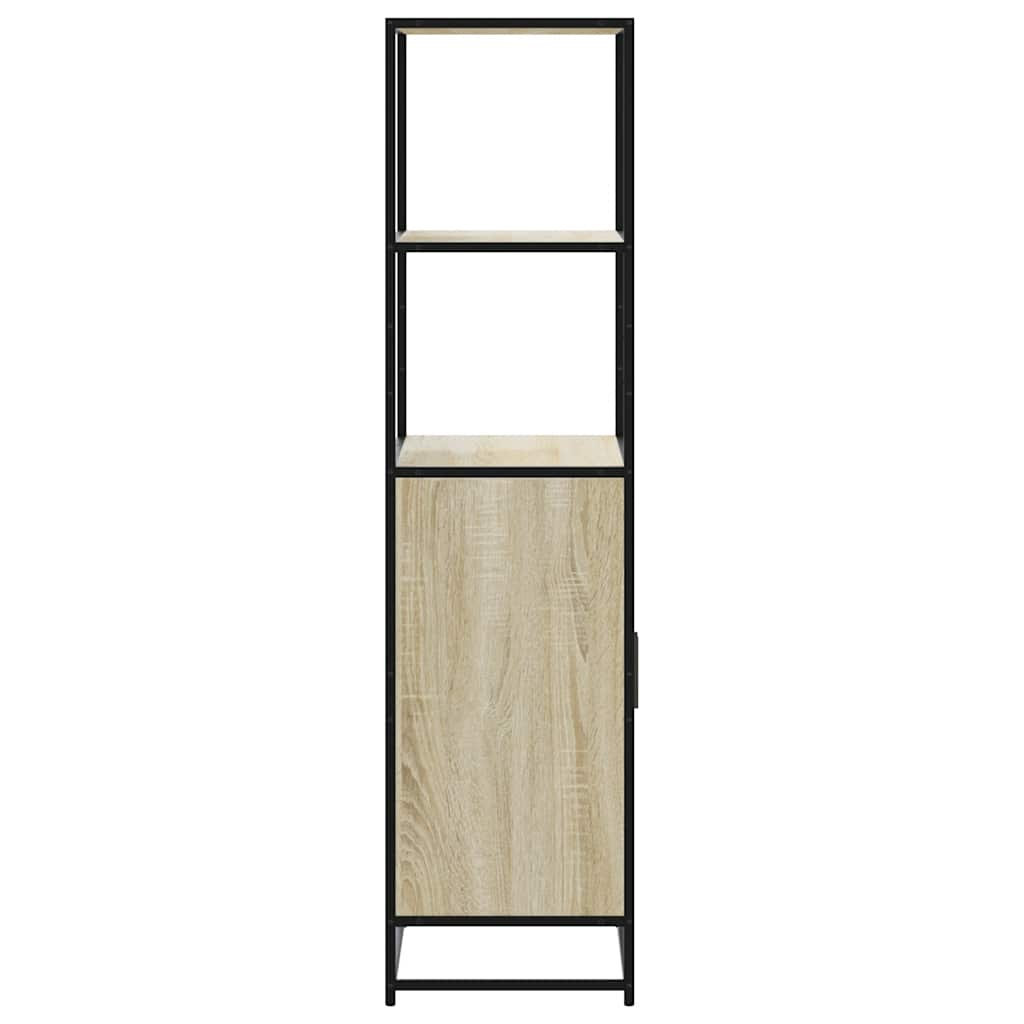 vidaXL Aparador alto madera de ingeniería y metal Sonoma 68x35x139 cm