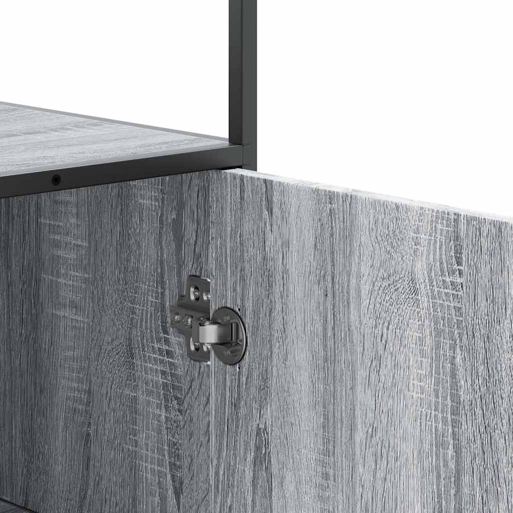 vidaXL Aparador alto madera de ingeniería y metal gris Sonoma