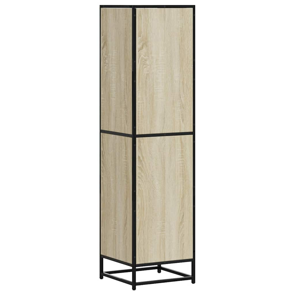 vidaXL Aparador alto madera de ingeniería y metal 35,5x35x139 cm