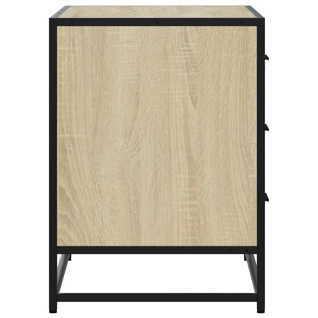 vidaXL Cajonera de madera contrachapada color roble sonoma 70x41x56 cm