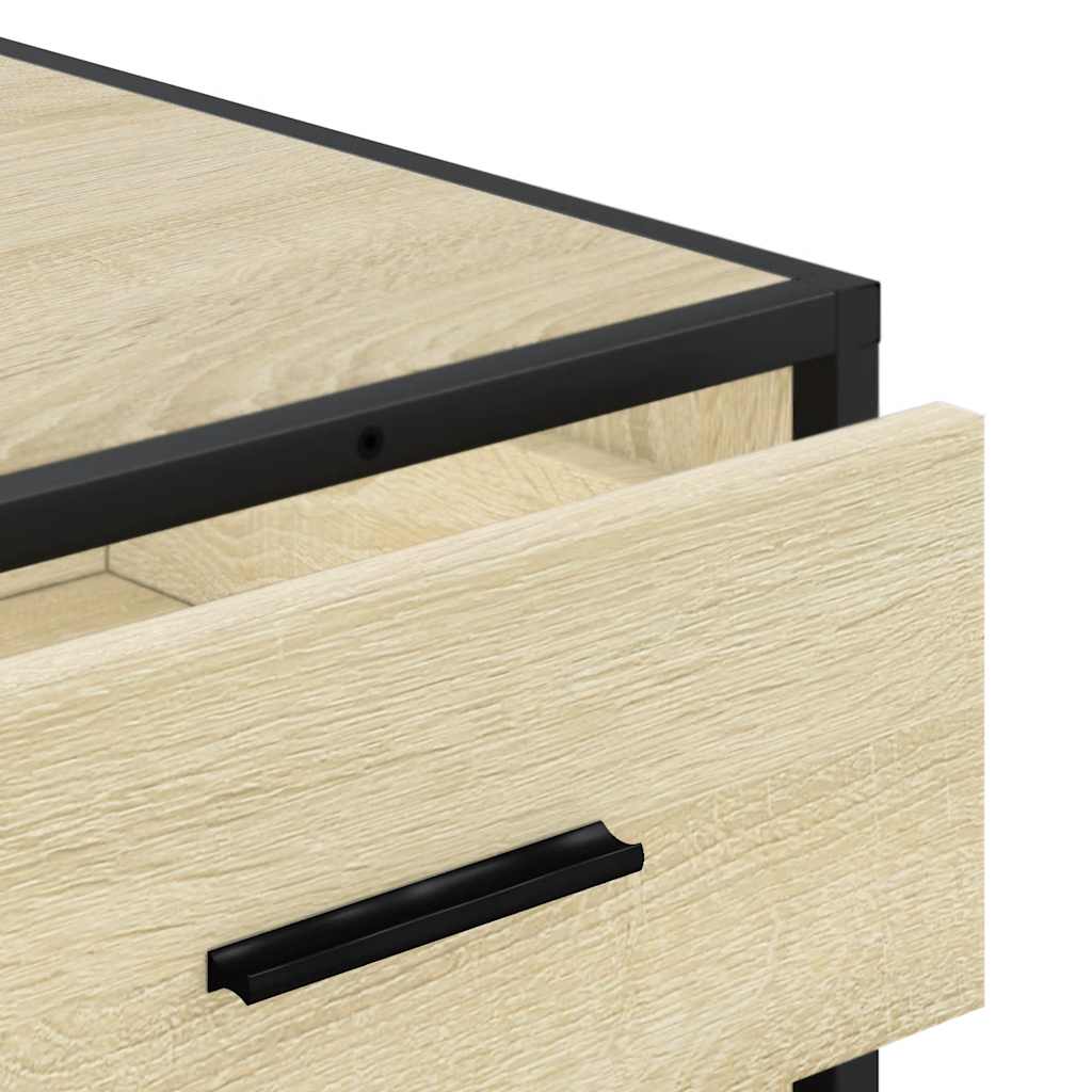 vidaXL Cajonera de madera contrachapada color roble sonoma 70x41x56 cm