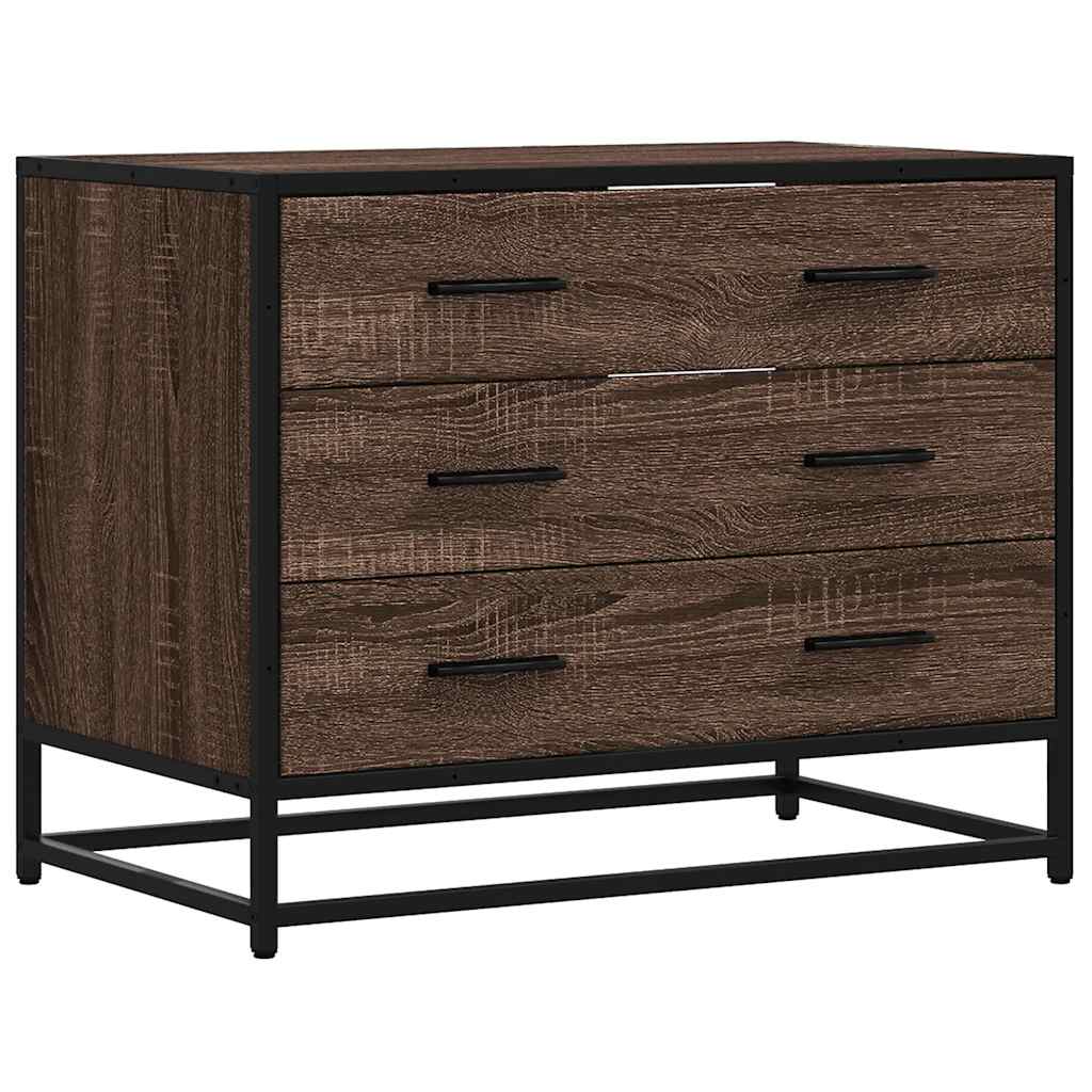 vidaXL Cómoda de madera contrachapada roble marrón 70x41x56 cm