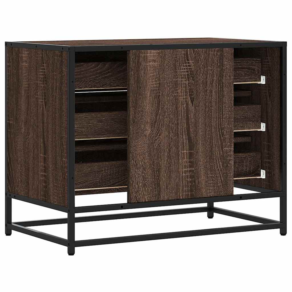 vidaXL Cómoda de madera contrachapada roble marrón 70x41x56 cm