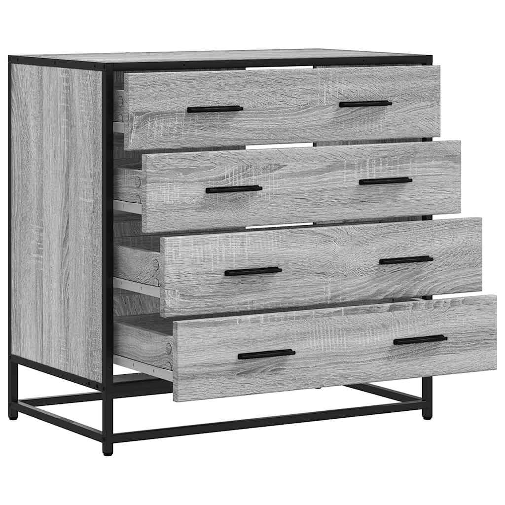 vidaXL Cajonera de madera contrachapada gris sonoma 70x41x70 cm