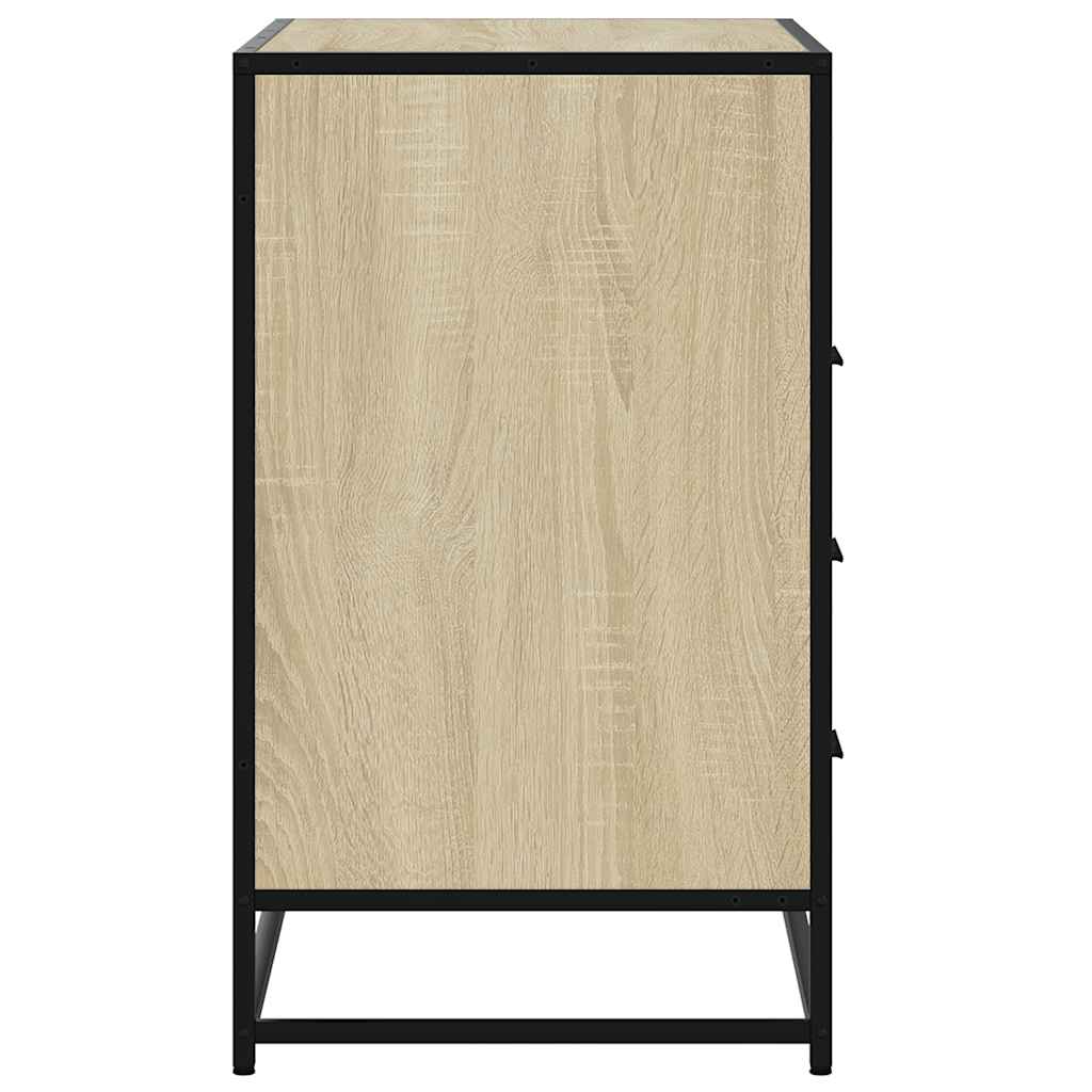 vidaXL Cajonera de madera contrachapada color roble sonoma 70x41x70 cm