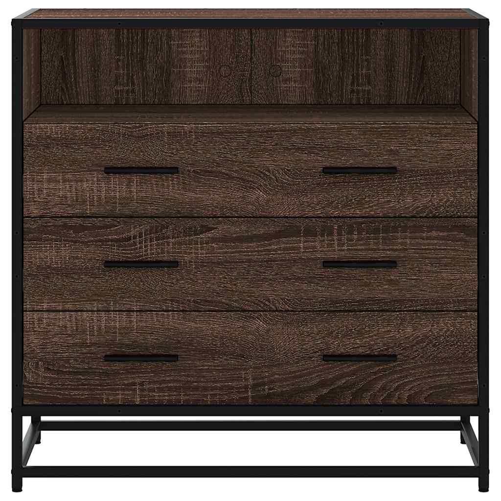 vidaXL Cómoda de madera contrachapada roble marrón 70x41x70 cm