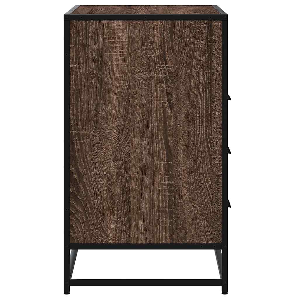 vidaXL Cómoda de madera contrachapada roble marrón 70x41x70 cm